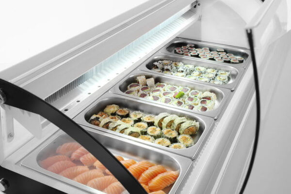 Vitrine de sushi réfrigérée 63 l 5x GN 1/3 – Image 5