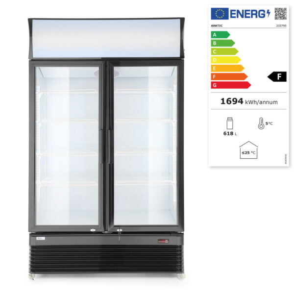 Armoire réfrig. 2 porte vitré 750L – Image 2