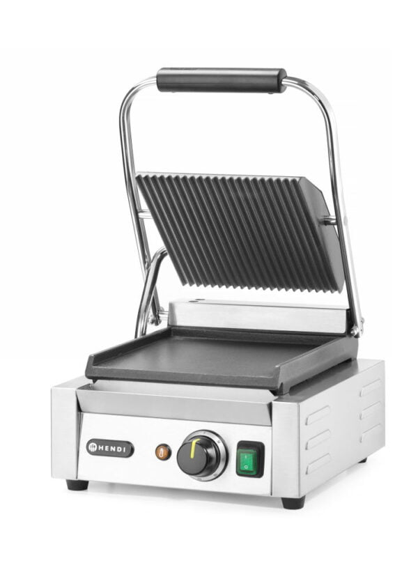 Grill de contact seul 1800W dessus rainurés, dessous lisse – Image 5