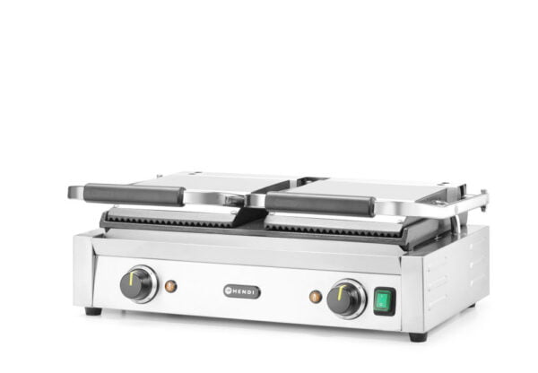 Grill de contact double 3600W dessus rainurés, dessous lisse – Image 3