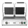 Grill de contact modèle double 3600W gauche rainuré, lisse