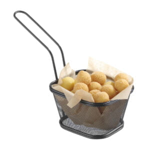 Panier à friture empilables noir inox 130x110x80 mm