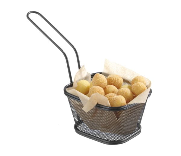 Panier à friture empilables noir inox 130x110x80 mm