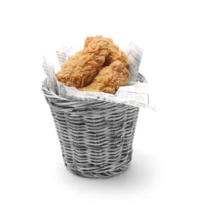 Panier snack 130x110 mm gris PP