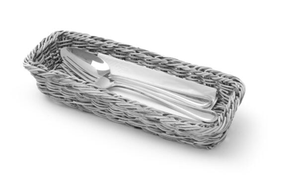 Corbeille à couvert 270x100x45 mm gris PP