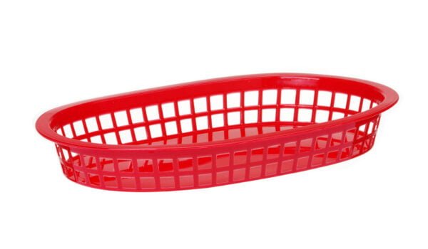 Paniers de service style fast- food rouge 275x175x38 mm PP – Image 5