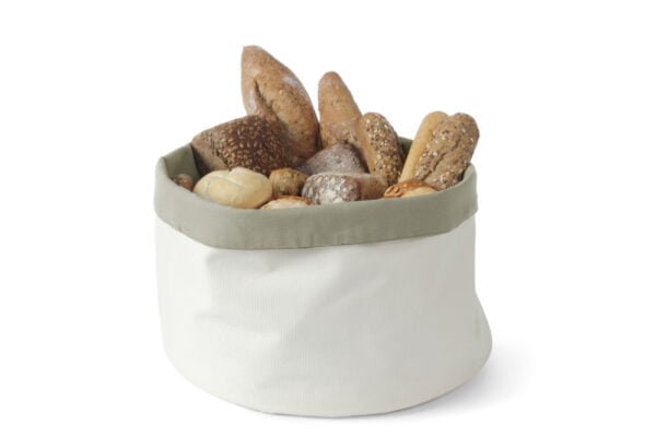 Sac à pain rond gris foncé coton 150x150 mm