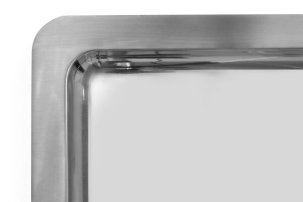 Plateau inox GN 1/1 mirroir avec bordure mat – Image 3