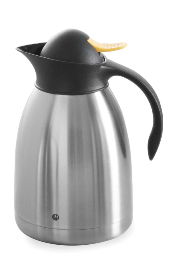 Verseuse isotherme 1,5 l inox PP noir jaune – Image 4