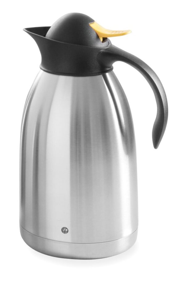 Verseuse isotherme 1,5 l inox PP noir jaune – Image 5