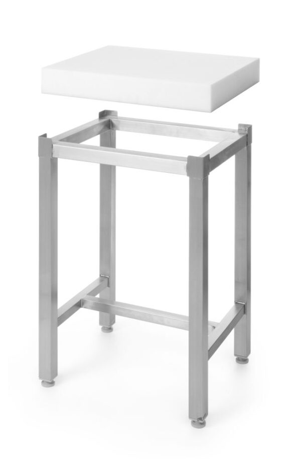Billot 400x500x80 mm polyéthylène - pietèment inox