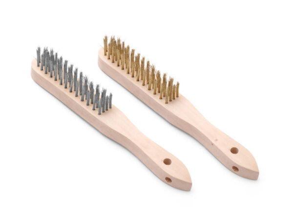 Brosse 290 mm inox & laiton 4 rangés