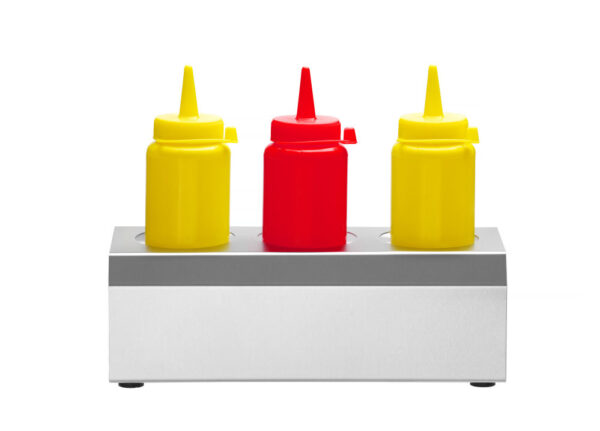 Support sauces inox pour 3x flacon distribut.35 cl – Image 2