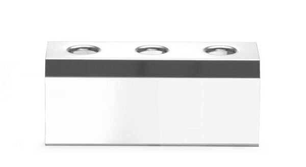 Porte-oublie inox 18/10 200x95x85 mm pour 3 oublies – Image 4