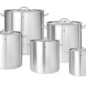 Marmite avec couvercle 32x28 cm 22 l inox Budget