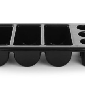 Bac à couvert 6 compartiments 530x325x105 mm noir