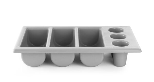 Bac à couvert 6 compartiments 530x325x105 mm noir – Image 2