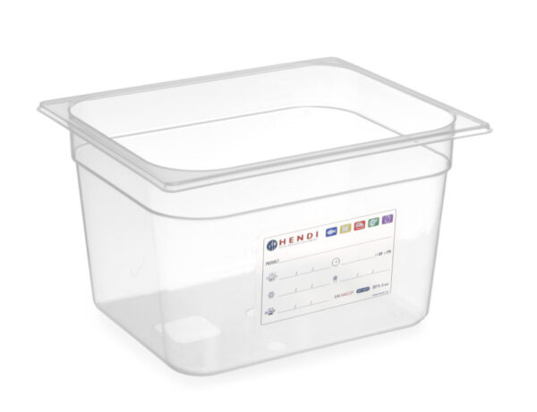 Bac Gastronorme 1/2 100 mm HACCP polypropylène