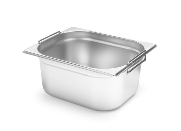 Bac gastronorme 1/2 200 mm Inox avec poignées Budget Line