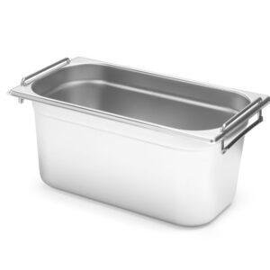 Bac gastronorme 1/3 200 mm Inox avec poignées Budget Line