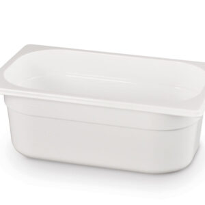 Bac gastronorme 1/4 100 mm PC blanc