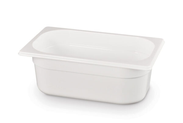 Bac gastronorme 1/4 65 mm PC blanc