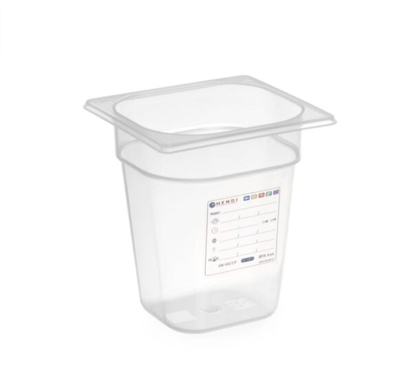 Bac Gastronorme 1/6 150 mm HACCP polypropylène
