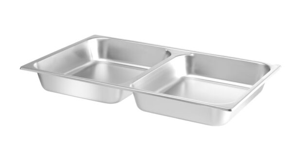 Bac pour chafing dish GN 1/1 65 mm 2 compartiments
