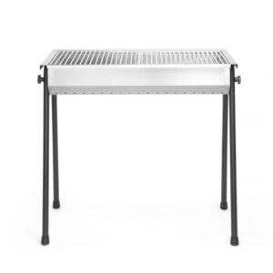 Barbecue à charbon de bois Patio inox 770x380x760 mm