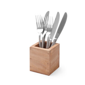 Boîte à couverts bois 80x80x95 mm