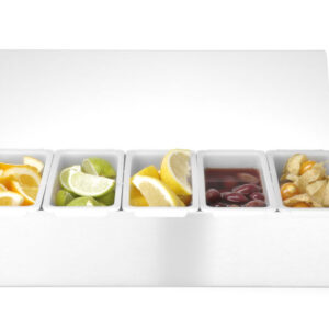 Boîte à ingrédients 5 bacs inox PP