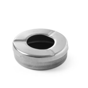 Cendrier avec couvercle inox 90x28 mm