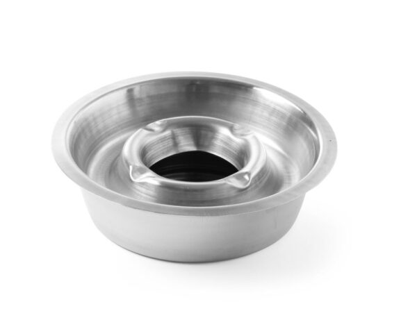 Cendrier inox 140 mm avec bac collecteur