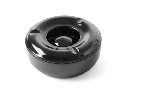 Cendrier noir mélamine 146x60 mm