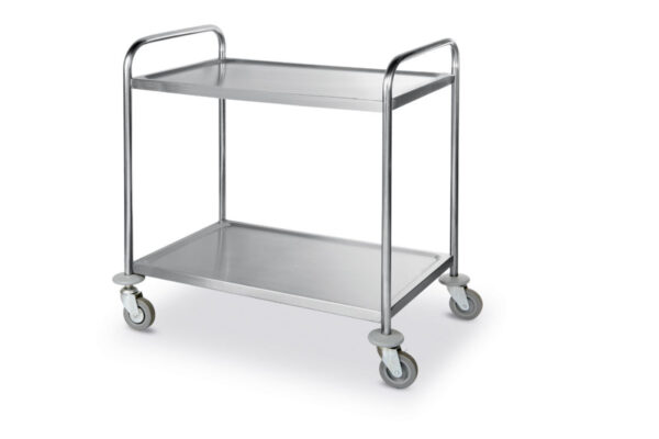 Chariot de service 2 plateaux inox 18/0 910x590x950 mm