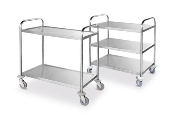 Chariot de service 3 plateaux inox 18/0 900x590x930 mm – Image 2