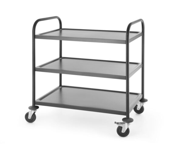 Chariot de service noir mat inox 910x590x950 mm – Image 2