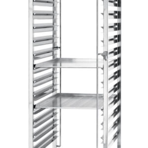 Chariot port-plateaux inox 15x 600x400 mm 690x515x1695 mm