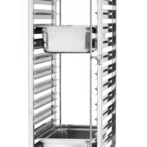 Chariot porte-plateaux inox 15x GN 1/1 610x435x1695 mm