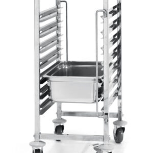 Chariot porte-plateaux inox 7x GN 1/1 445x595x930 mm