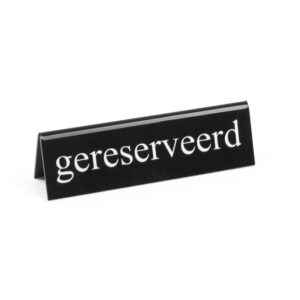 Chevalet de table gereserveerd 130x35x40 mm Noir - Blanc