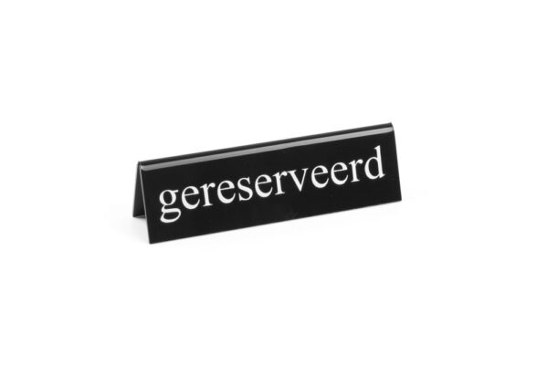 Chevalet de table gereserveerd 130x35x40 mm Noir - Blanc