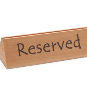 Chevalet de table reserved bois 152x44x44 mm