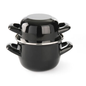 Cocotte à moules 120 mm 800 ml noir émaillé