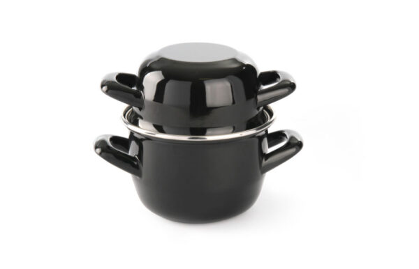 Cocotte à moules 120 mm 800 ml noir émaillé