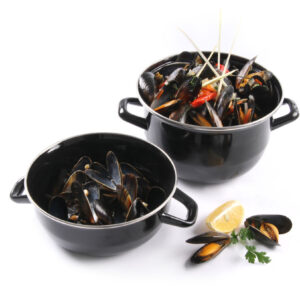 Cocotte à moules 200 mm 3,0 ltr noir émaillé