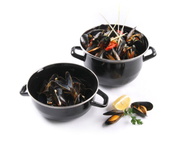 Cocotte à moules 200 mm 3,0 ltr noir émaillé