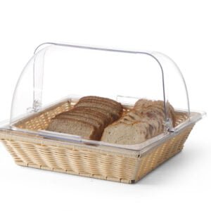 Corbeille avec couvercle rolltop PP PC 365x335x245 mm