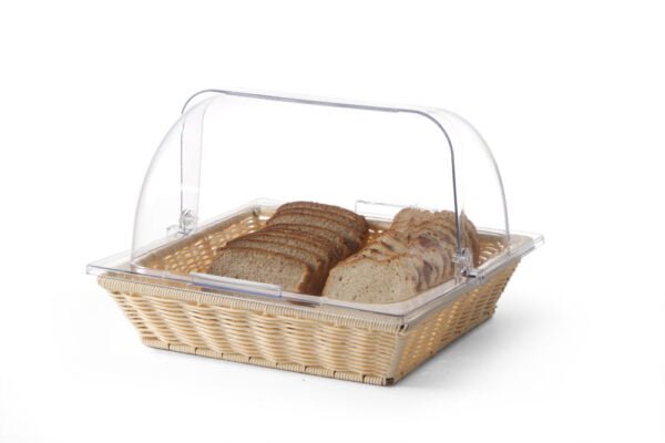 Corbeille avec couvercle rolltop PP PC 365x335x245 mm