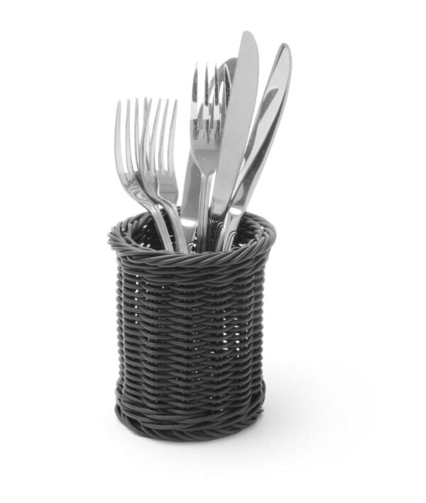 Corbeille à couvert 100x120 mm gris PP – Image 2
